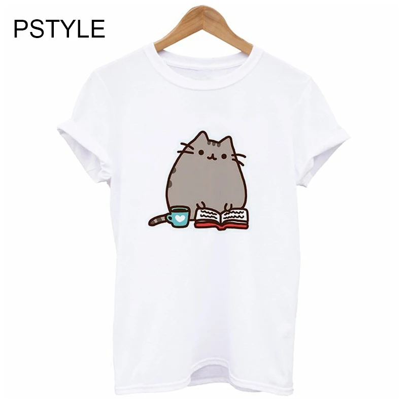 Cartoon Cats T Shirt Women Short Sleeve Summer O-Neck White Casual Tshirt Harajuku Kawaii Graphic T-shirt Design Tee Tops Female Cartoon Cats T Shirt Women Short Sleeve Summer O-Neck White Casual Tshirt Harajuku Kawaii Graphic T-shirt Design Tee Tops Female