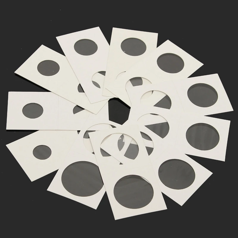 

50pcs/Set Protective Coin Paper Clip Collecting Money Penny Storage Case Stamp 17.5-40mm Sizes Coin Holders Cover Case Storage