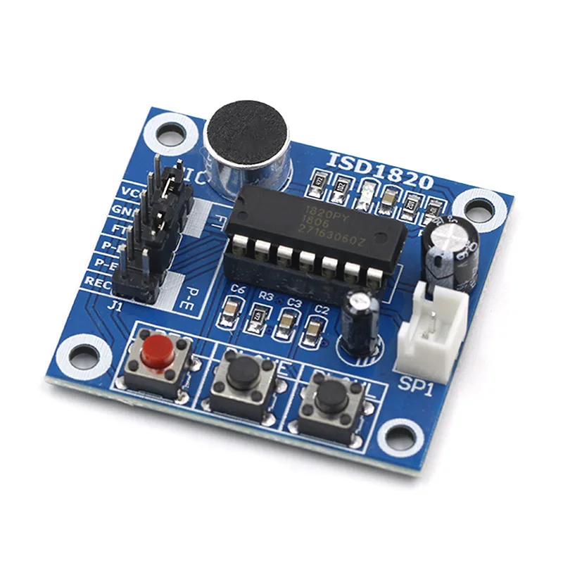 ISD1820 записывающий модуль голосовой модуль Голосовая плата телефонная Модульная плата с микрофонами+ громкоговоритель