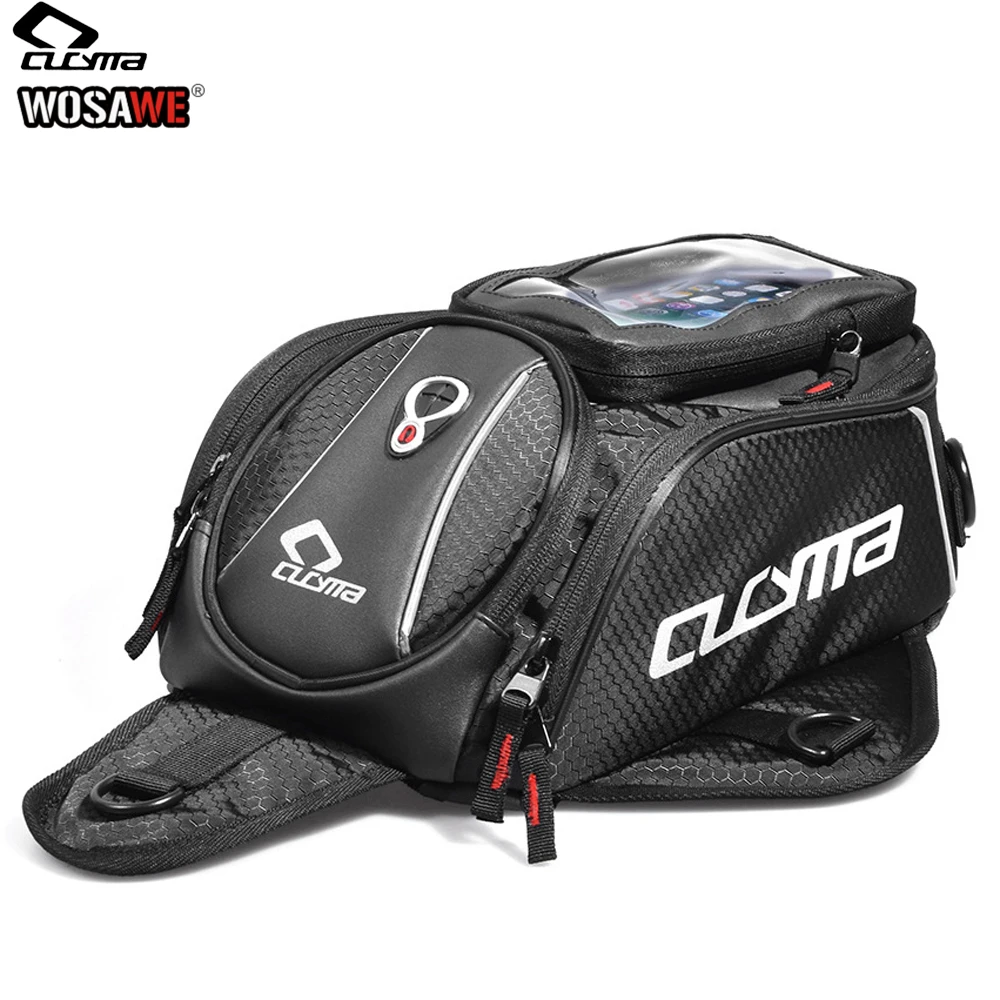 

CUCYMA Motorcycle Fuel Tank Bags Motobike Magnetic Bag Waterproof Shoulder Bag Touch Screen Pockets for Cell Phone