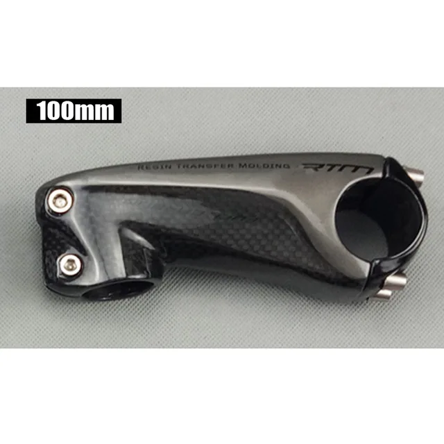 TMAEX New Full Carbon Stem Road/Mountain Bike Stem 80/90/100/110MM Red/Black/White/Silvery Free Shipping Bicycle Stem Parts - Цвет: Silvery Glossy 100MM