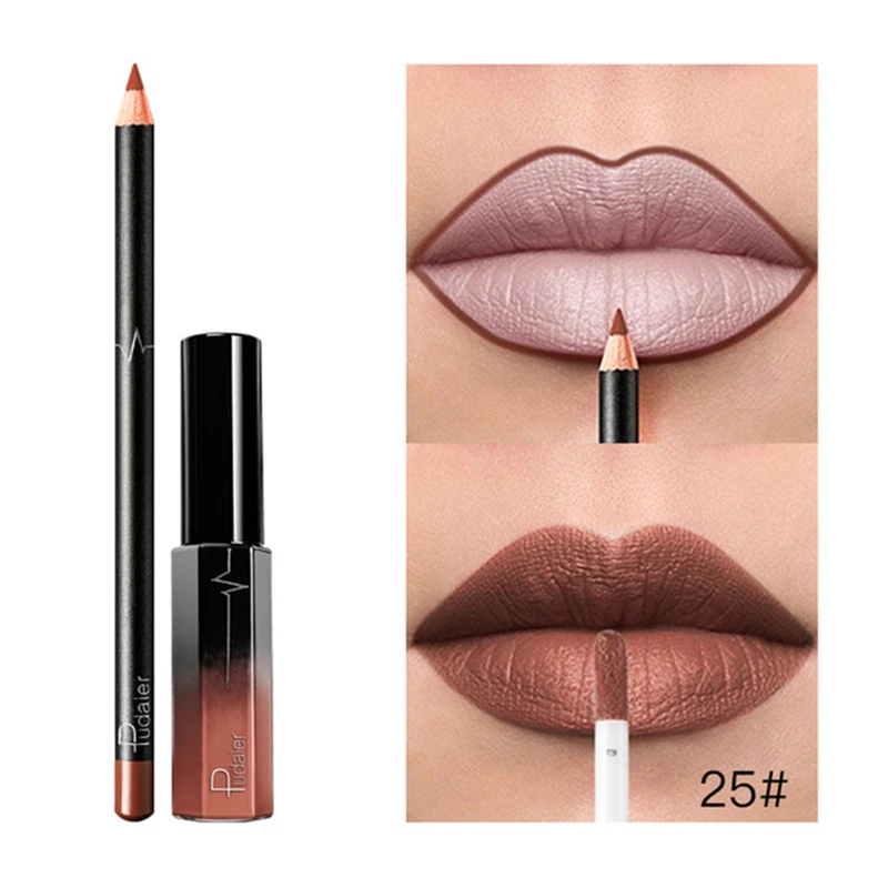 

Pudaier 1 Set Long Lasting Lipstick Waterproof Matte Liquid Lipstick Lip Gloss Cosmetics Liquid Lipstick Set Makeup maquiagem