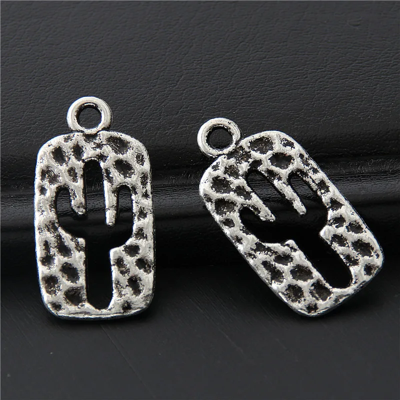 

30pcs Antique Silver Hollow Rectangle Cactus Charms Desert Plant Pendant Finding Jewelry Handmade Accessories 23x12mm A3062