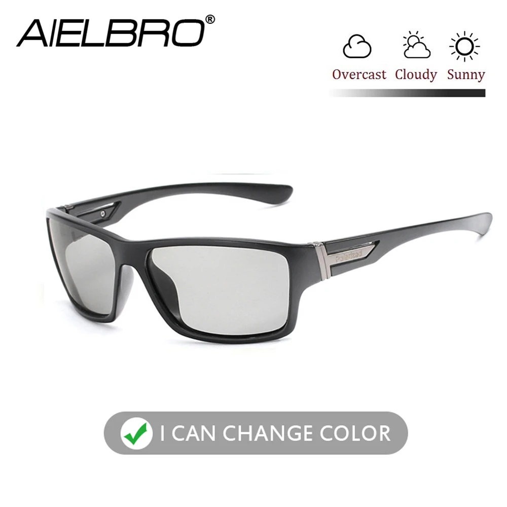Mens Driving Photochromic Sunglasses Polarized Sun Glasses Outdoors Sports Square Driving Accessories Goggle UV400 Gafas De Sol