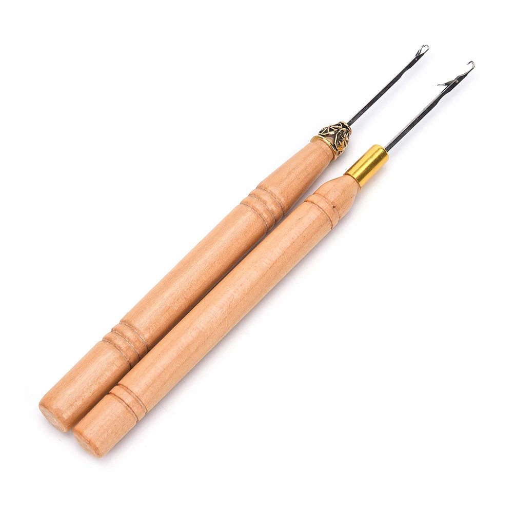 Drop Shipping Needle Threader Micro Rings Beads Loop Hair Extension