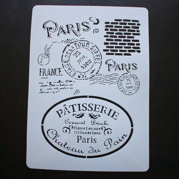 

2019 French Paris DIY Craft Layering Stencils Walls Painting Scrapbooking Stamping Embossing Album Decorative Card Template A4