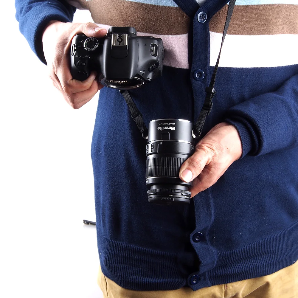 Commlite-Lens-Flipper-Double-Dual-Lens-Holder-Quick-Changing-Tool-with-Strap-Lanyard-for-Canon-Nikon
