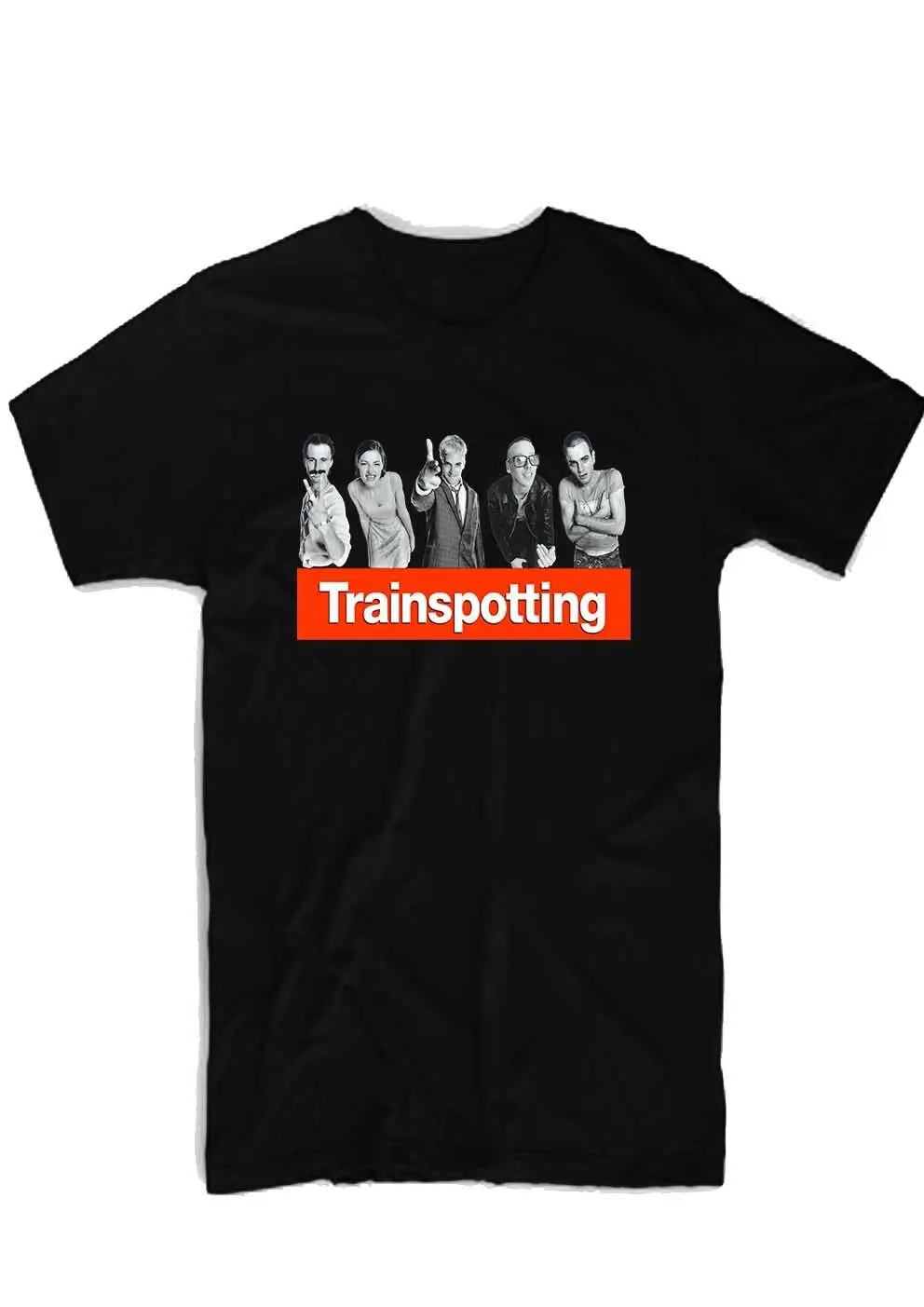 

Trainspotting Movie Men'S T Shirt Streetwear Harajuku T Shirts Designer Tee Shirt Black Of White T-Shirt Black Top