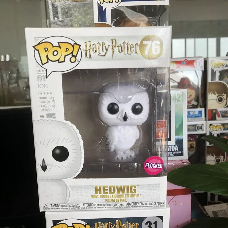 

Exclusive Funko pop Official Harry Potter - Flocked Hedwig Flocked Vinyl Action Figure Collectible Model Toy with Original Box