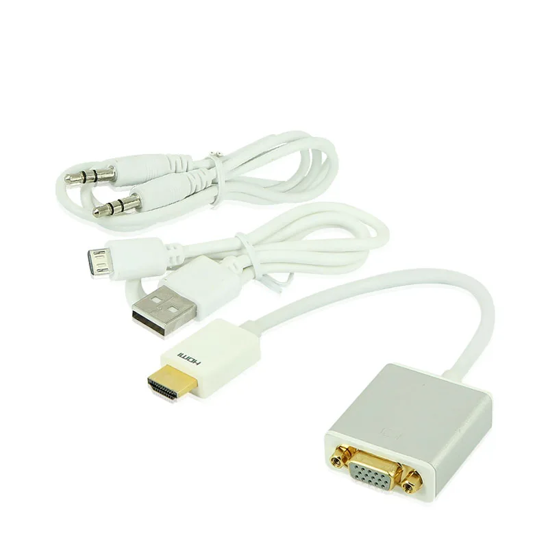 Кабель hdmi vga с аудио HDMI VGA мама lnсерт компьютер HD конвертер разъем интерфейс