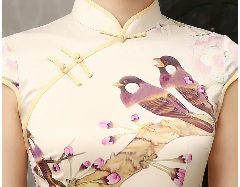 Новые летние модные женские туфли китайское платье Для женщин Cheongsam Китайский Стиль платье vestidos женские Вечерние Нарядные платья для