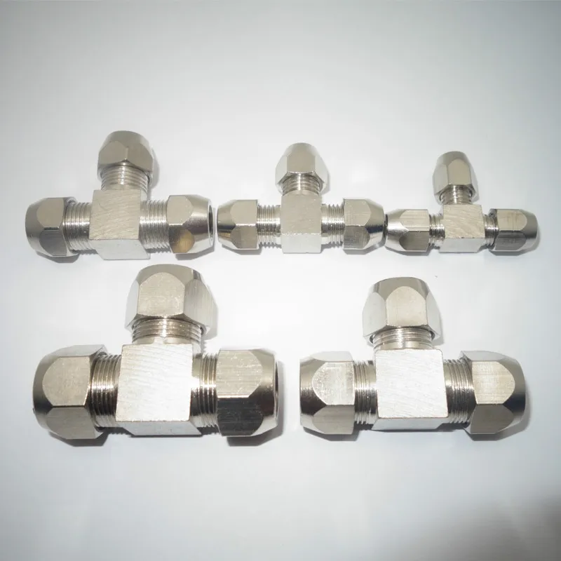 3Pieces Brass 8mm 3 way Compression Connector Fitting Fuel Air Gas Water Hose Coupler | Обустройство дома