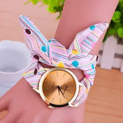 2018 Relogio ткань часы корейский модные женские туфли наручные часы женские Эспандеры тканевые часы циферблат браслет Tissu Femme