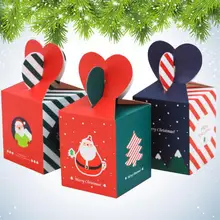 Big Size Candy Packaging Box Creative Sweets Apple Candy Boxes For Xmas Christmas 60pcs