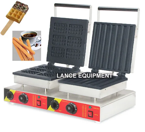 double heads commercial waffle stick maker and electric churros maker