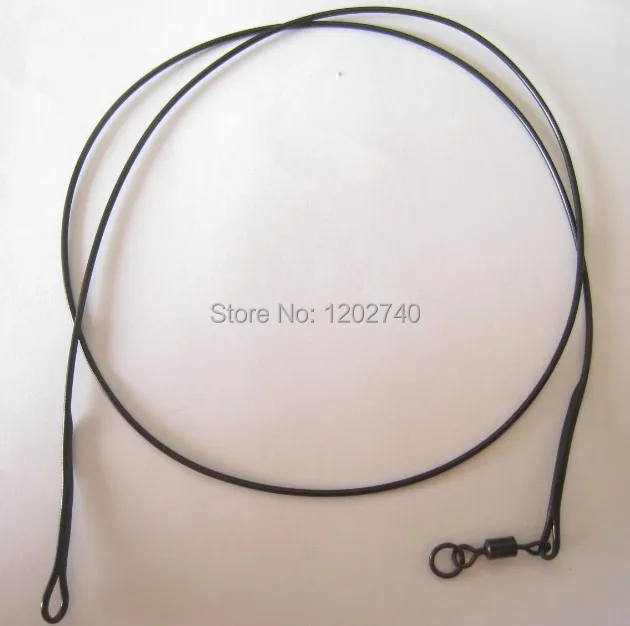 

5 X 70 CM Lead Free Leaders with Ring Swivel-Leadcore Alternatives-45 LB-Fast Sinking