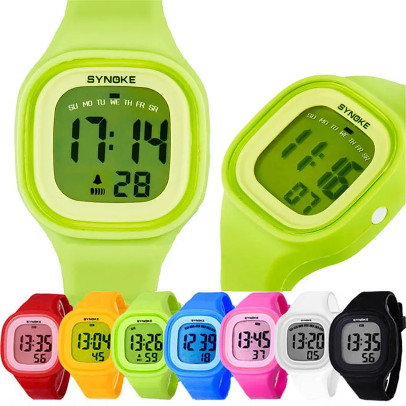 

Men's Women's children's watch 2018 best-selling outdoor sports Silicone LED Light Digital Sport Wrist Watch Women Girl Men Boy