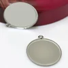 Pendentif rond en acier inoxydable, 20 pièces, réglage de Cabochon, lunette, Base de composants pour la fabrication de bijoux 18mm 20mm 25mm 30mm ► Photo 3/3