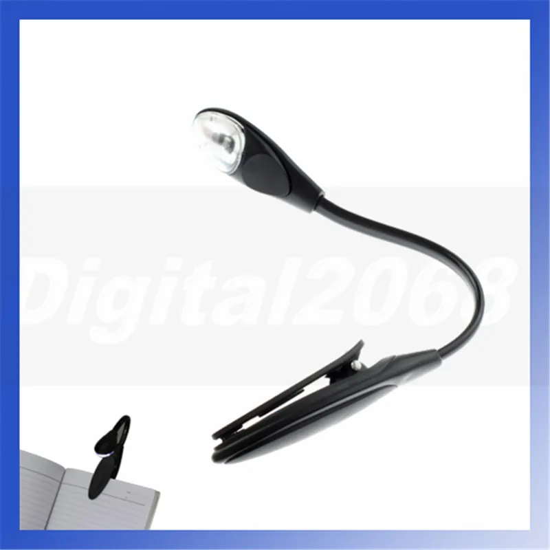 Good Quality Black Flexible Clip On LED Bright EBook Light Lamp Powered