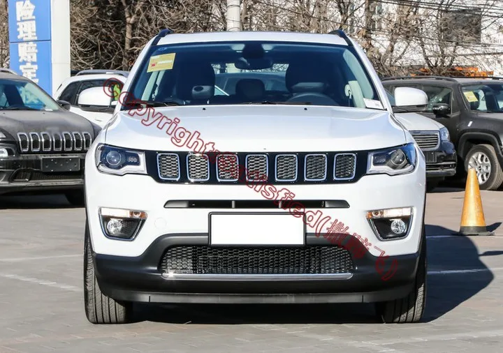 ABS Хромированная накладка переднего бампера для Jeep Compass 2017 2018|front bumper trim|trim coverabs