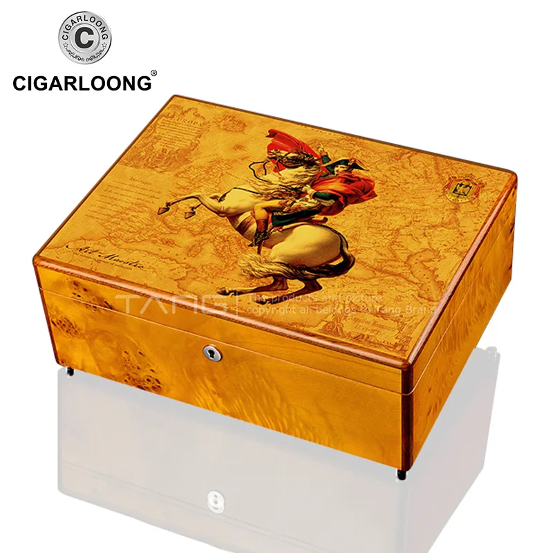 CIGARLOONG Cigar Cedar Wood Moisturizing Box Humidor 2 Parts