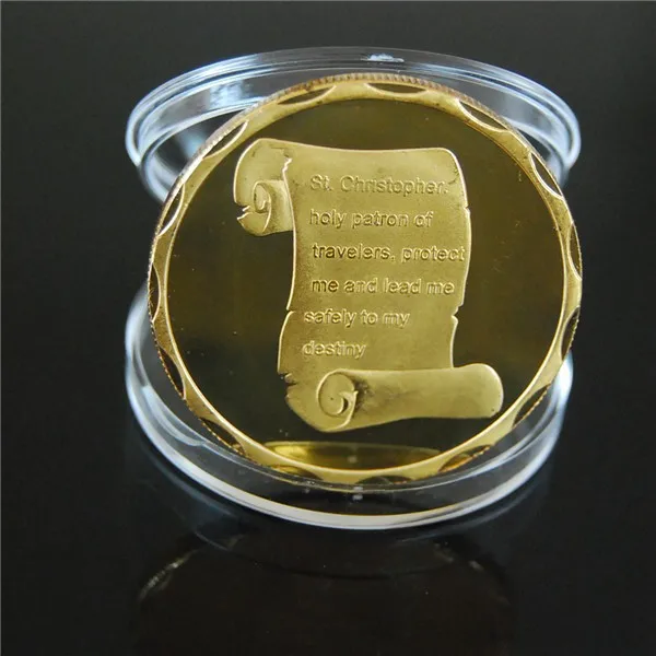 sample Jesus COINS SAINT CHRISTOPHER PROTECT US Coin Free shipping