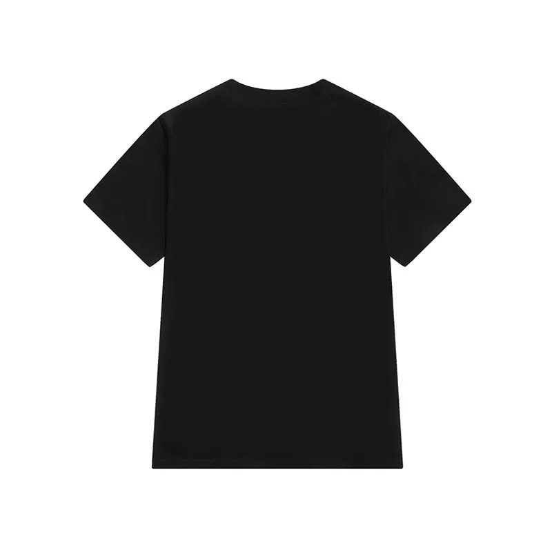 Новое поступление, Женская хлопковая черная футболка с коротким рукавом и рисунком красных губ, летняя одежда