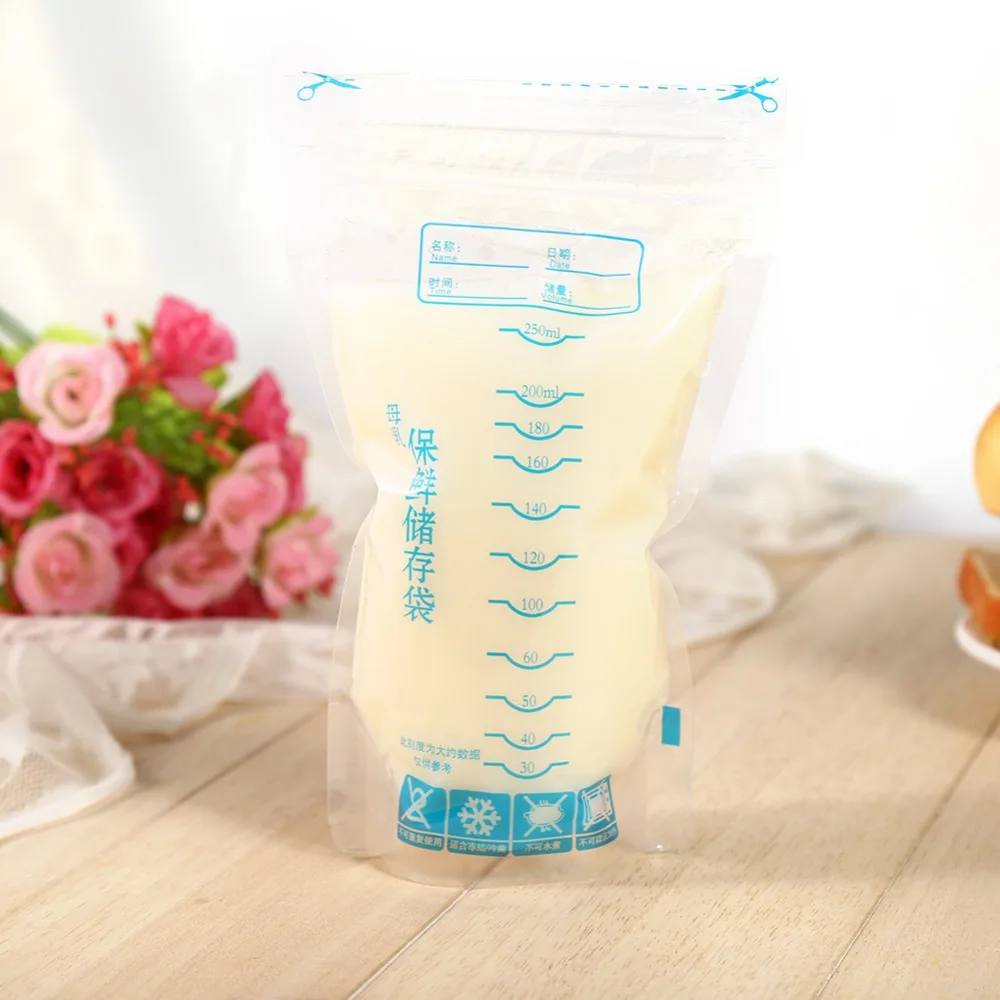30 250 мл контейнер для заморозки молока сумки мать молоко Контейнер для детского питания хранение грудного молока мешок BPA бесплатно ребенка безопасной переноски для кормления