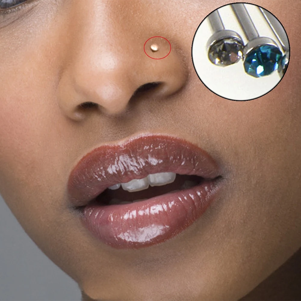 

36pcs Boxed European And American Nose Nail Stainless Steel Nose Nail 1.5mm Titanium Steel Nose Piercing