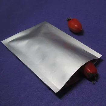 

DHL 8*12cm Pure Aluminium Foil Heat Seal Plain Pocket 1000Pcs/ Lot Silver White Vacuum Mylar Foil Pouches Meat Beef Storage Sack