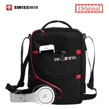 Swiss Shoulder Bag Small Messenger Bag for Tablets and Documents Men’s Black swissgear wenger Handbag 11-inch crossbody bag