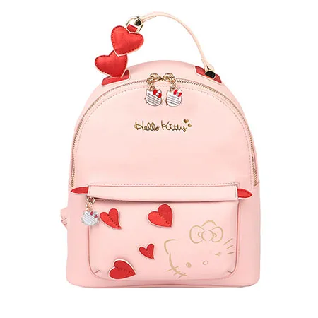 HELLO KITTY, Модный милый рюкзак, Женская дорожная сумка для покупок, детская школьная сумка, Портативная сумка, маленький рюкзак, кошелек, рюкзак - Цвет: Pink Small