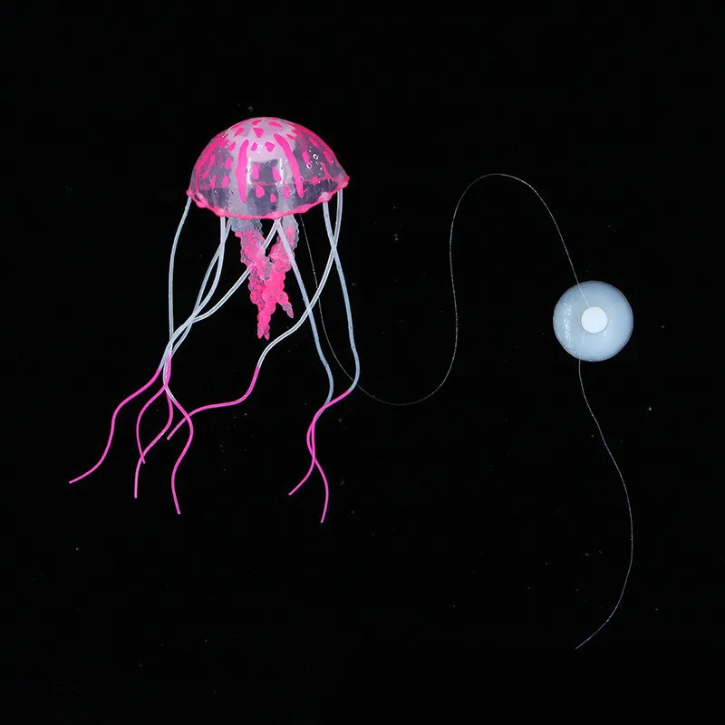 S/M/L светящийся эффект искусственная Медуза аквариум светящаяся силиконовая Медуза орнамент украшение для аквариума