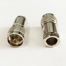 1pc New UHF Male Plug Convertor Connector With For RG8,RG213,LMR400 Straight Nickelplated Wholesale