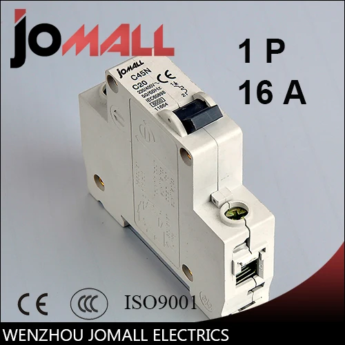 

C45N 1 pole 16A C type mini circuit breaker mcb