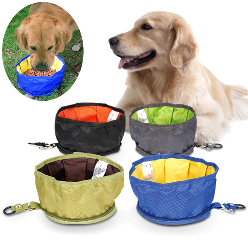 Dog Pets Travel Bowls Folding Waterproof Puppy Bowls Waterproof Pet Accessories LXY9in Dog