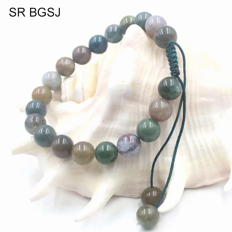 Free Shipping 6mm 8mm 10mm Women Jewelry Natural Gems Stone Beads Adjustable Indian Agat Onyx Wrist Bracelet 7&quot 7.5&quot 8&quot|wrist