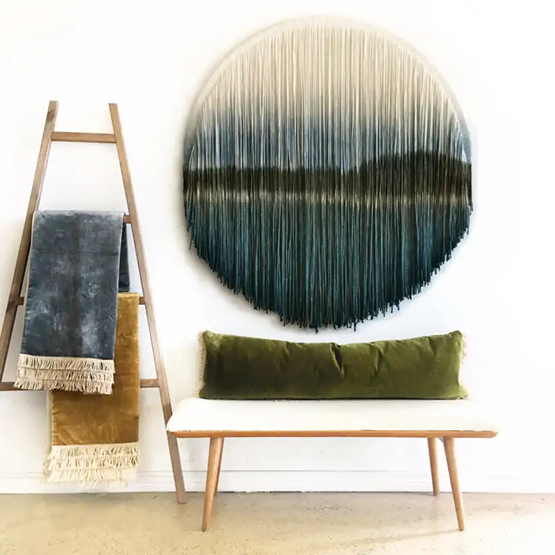 Mandala Macrame Pared Tejido Tapiz Tejido Hecho A Mano Banner