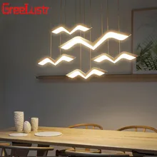 Современный декор DIY Led люстра светильник ing белая Чайка Led люстры подвесной светильник для столовой кухонный светильник