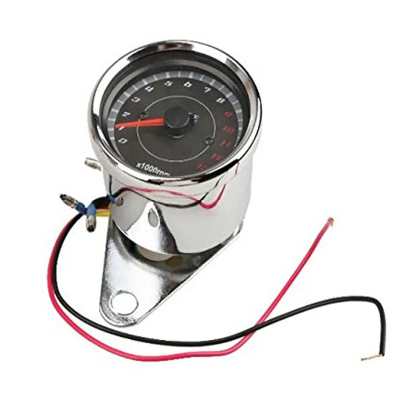 

Motorcycle refitted tachometer pointer instrument retro tachometer LED double-color backlight 12V