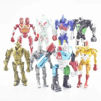 

8pcs/set Real Steel Led Light Pvc Anime Figure Toy Cartoon Real Steel Robot Model Display Toys Children Birthday Jouet Gift