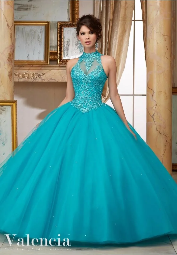 Новое Прибытие Лонг Бальные Платья Бисером Вышивка Красный Quinceanera Платья Высокая Шея Для 15 Лет Vestidos De 15 Anos