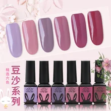 5 мл 6 цветов фасоли фиолетовый Цвета CHE Gel УФ светодиодный био-Гели Soak Off Гель лак для ногтей DIY Маникюрный набор RB6