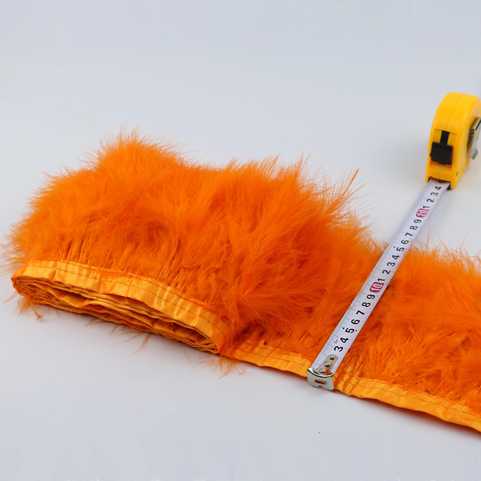 7 orange marabou feather trims 6 - 
