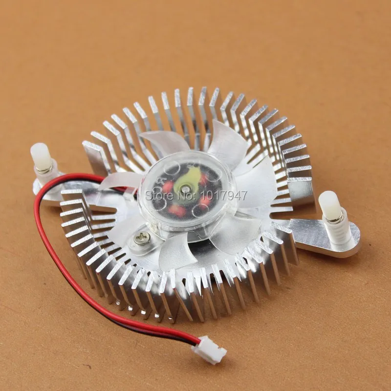 1PCS Computer 12V 2pin Mounting Hole 80mm Silver VGA Video Card Cooling