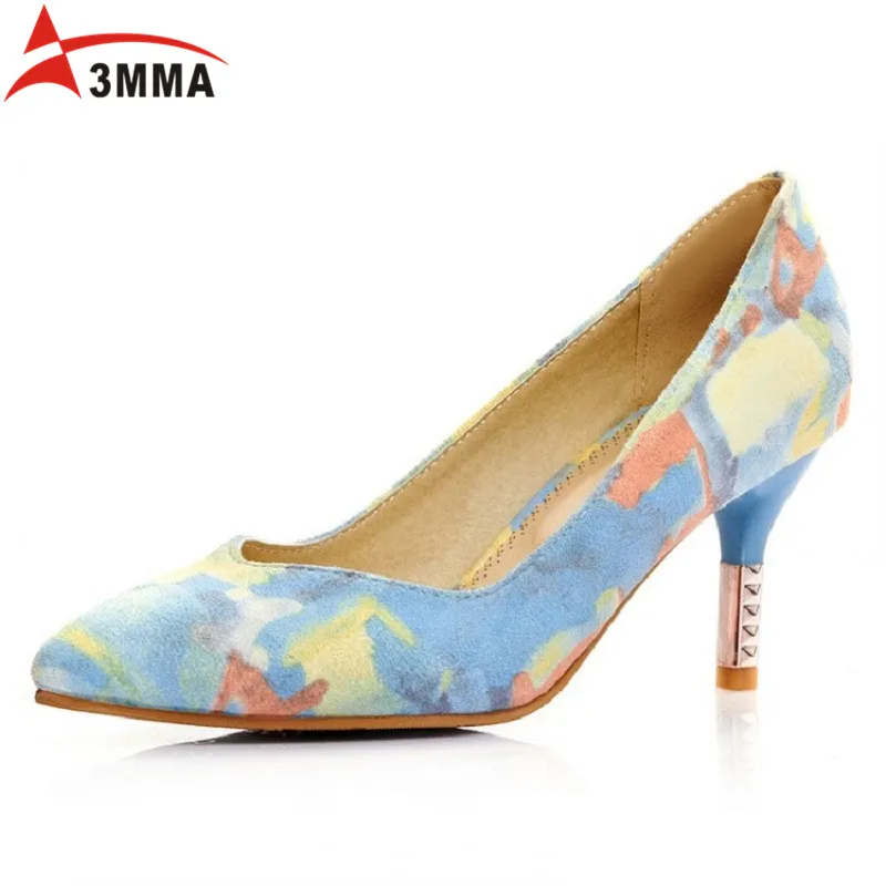 Fashion Women Multi Coloured Floral Print Pumps 2016 new arrival spring
