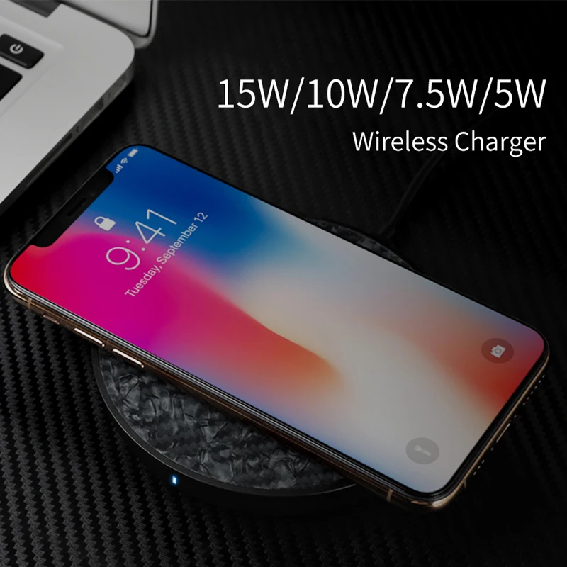 NILLKIN Tempered glass Wireless Charger for iPhone XS XS Max XR 15W Fast Qi Wireless Charger Pad for Samsung Note 9 S9 S8 Plus
