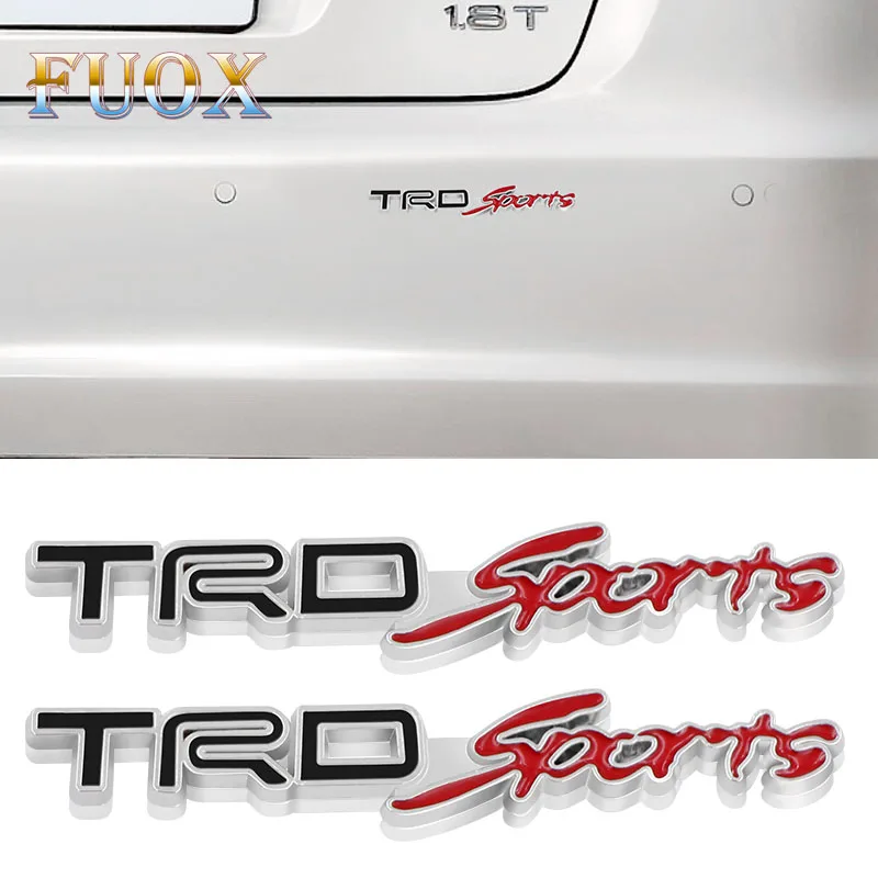 2 шт. Стайлинг автомобиля логотип TRD 3D гоночный металлический стикер