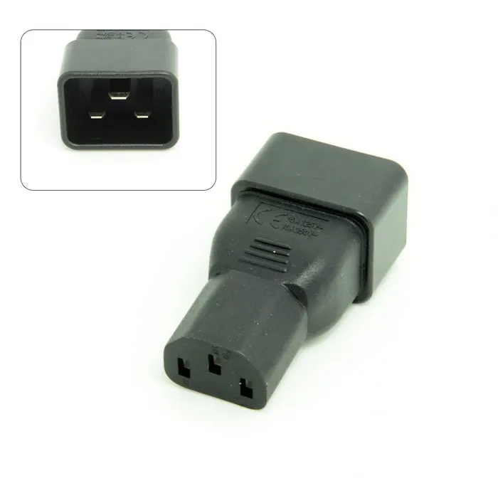 IEC 320 IEC320 C13 гнездовой к iec Male C20 удлинитель питания адаптер Разъем для PDU UPS 10А 16A |