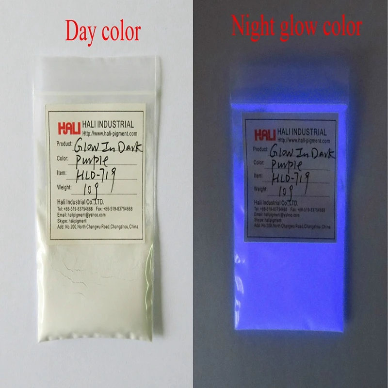 Luminous pigment glow in dark powder photoluminescent powder 1lot = 10colors 10gram per color nail powder